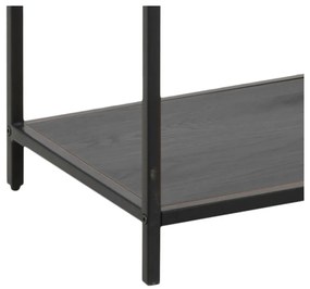 Черна етажерка за книги в декор от ясен 114x185 cm Seaford - Actona