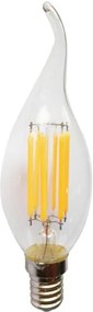 Лампа LED Filament E14 Candle 6W 4000K Dimmable Tip  (10 τεμάχια)