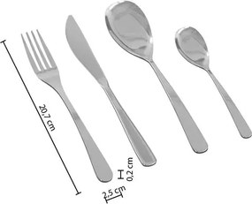 Комплект прибори Secret de Gourmet Mesa, Инокс, 24 части