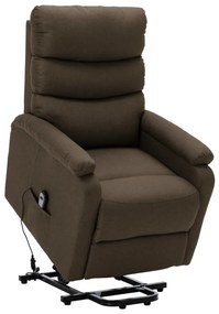 321240 vidaXL Изправящ стол, кафяв, текстил