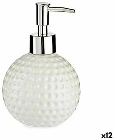 Дозатор за Сапун Golf Керамика Метал Бял 12 броя (300 ml)