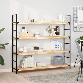 3279470 vidaXL Плаващ рафт 4 бр 160x30x4 см необработено дърво акация масив