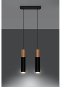 Черна висяща лампа , дължина 34 cm Paul - Nice Lamps