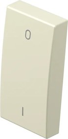 TEM Лицев панел двуполюсен ключ 1М и символ "1-0", цвят Крем гланц, Modul - TM15IW