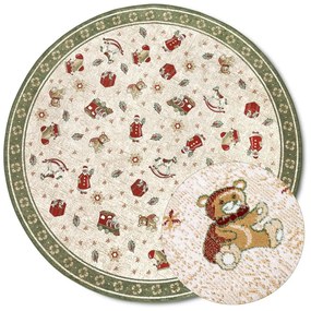 Зелен кръгъл килим с коледен мотив със смес от памук ø 200 cm Toy's Delight Green Christmas – Villeroy&amp;Boch