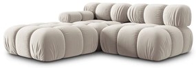 Бежов кадифен модулен диван 282 cm Bellis – Micadoni