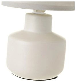 Кремава керамична настолна лампа с текстилен абажур (височина 22 cm) - Casa Selección