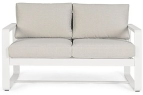 Бял алуминиев градински диван Merrigan – Bizzotto