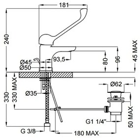 Кран за тоалетна TEOREMA