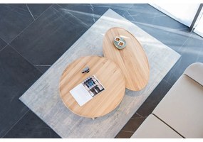 Дъбова маса за кафе в естествен цвят 65x120 cm Mu - Gazzda