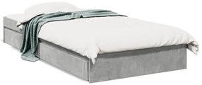 3280674 vidaXL Рамка за легло с чекмеджета, бетонно сива, 100x200 см