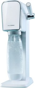 Машина за газирана вода SodaStream ART, 1 л, Ръчна карбонизация, 2 степени, Без BPA, Бял/сребрист