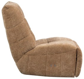 Светлокафяво кресло с регулируем наклон от рипсено кадифе Hein – WOOOD