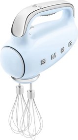 Ръчен миксер SMEG 50's Style HMF01PBEU, 250W, 9 скорости, Турбо, Скрит LED дисплей, Таймер, Аксесоари, Син