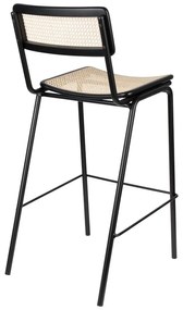 Черни бар столове от ратан в комплект от 2 106 cm Jort - Zuiver