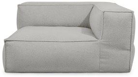 Светлосив пуф от букле Mass Corner 150 Right – SLOWDOWN