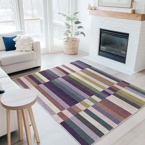 Лилав килим подходящ за пране 120x180 cm Purple Rain – Mila Home