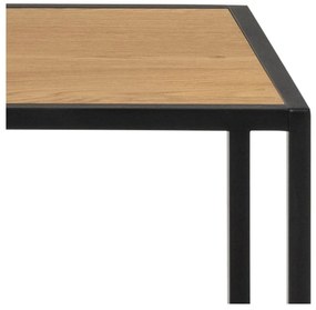 Черна етажерка за книги от дъб 135x150 cm Seaford - Actona