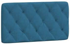 374718 vidaXL Мека табла за легло, синя, 100 см, кадифе