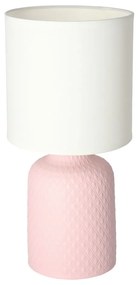 Розова настолна лампа с текстилен абажур (височина 32 cm) Iner - Candellux Lighting