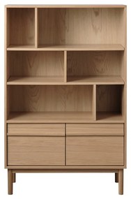 Етажерка за книги в дъбов декор в естествен цвят 140x90 cm Ponza - Unique Furniture