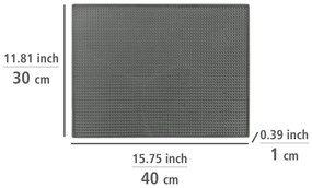 Сива гумена тавичка за оттичане за съдовете 40x30 cm Maxi – Wenko