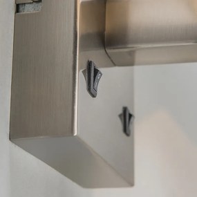 Комплект от 2 стенни лампи стомана с абажур