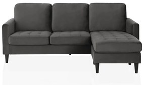 Сив ъглов диван Strummer - CosmoLiving by Cosmopolitan