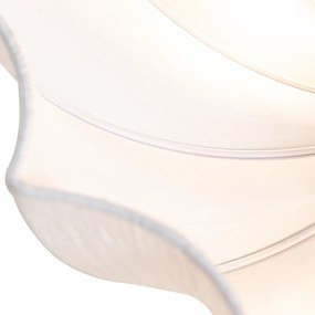 Японска таванна лампа сива коприна 52см 3-светлинна - Plu