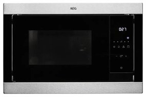 Микровълнова фурна за вграждане AEG MSB2547D-M, 1800 W, 8 нива, 23 л, Грил, LED Дисплей, Сензорно управление, Сребрист/черен