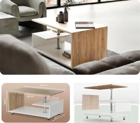 Модерна масичка за кафе Orlando с долен рафт - 95×55×50 cm Сив