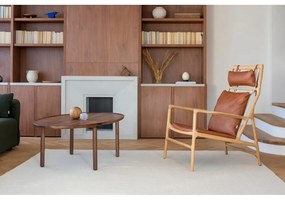 Фотьойл от дъбово дърво със синьо-сива текстилна седалка Dedo - Gazzda