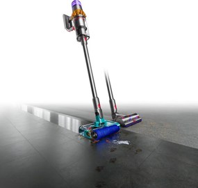 Вертикална прахосмукачка Dyson V15S Detect Submarine 448798-01, 660W, 0.77 л, 60 мин автономия, Сензори, 4 режима, LCD, Сив/син