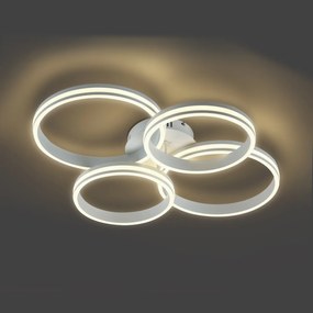 Таванна лампа бяла с LED 3-степенно димиране 4-светлини - Navara