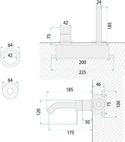 Смесител за вграждане REA Venti Copper