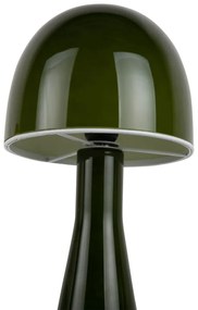 Тъмнозелена настолна лампа със стъклен абажур (височина 45 cm) Bombin – Leitmotiv