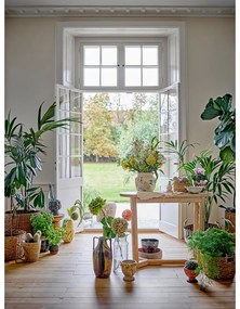 Конзолна маса от масивно каучуково дърво в естествен цвят 35x100 cm Serrone – Bloomingville