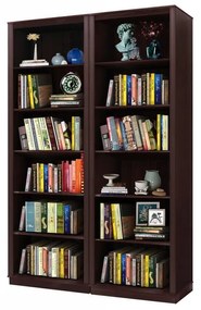 Кафява библиотека от масивен бор 148x223 cm Anita – Støraa