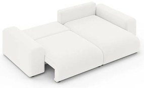 Бял разтегателен ъглов диван с място за съхранение (променлив) Luma – Ropez
