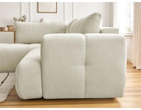 Бежов сгъваем/с място за съхранение ъглов диван (ляв ъгъл/L форма) Fuji – Bobochic Paris