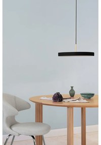 Черно LED затъмняващо се висящо осветително тяло с метален абажур ø 43 cm Asteria Plus Medium – UMAGE