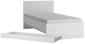 Легло + решетка + допълнително легло  FRILO, 90x200, снежно бял