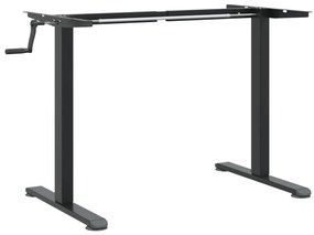 4005341 vidaXL Рамка за стоящо бюро черно (94-135)x60x(70-114) см стомана