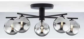 Jupiter 2048 - Повърхностно монтиран полилей PRATO 5xG9/14W/230V черно/димчато сиво