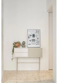 Светлосива и кремава конзолна маса 35x110 cm Nube - Teulat