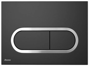 Ravak X01797 - Бутон за промиване 24,7x16,5 cm CHROME черен