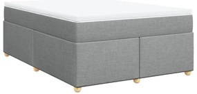 3285373 vidaXL Боксспринг легло с матрак, светлосиво, 140x190 см плат