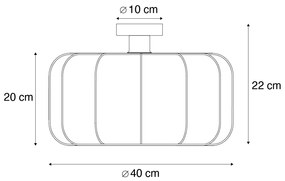 Japandi таванна лампа бяла 40 см - Madleine