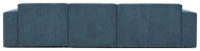 Син ъглов диван от рипсено кадифе (ляв ъгъл) Sting – Scandic