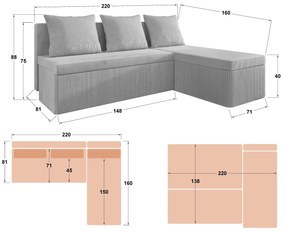 Разтегателен диван Рени